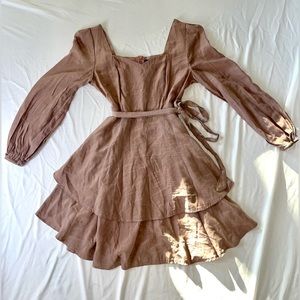 SHEIN Pink/Tan Dress